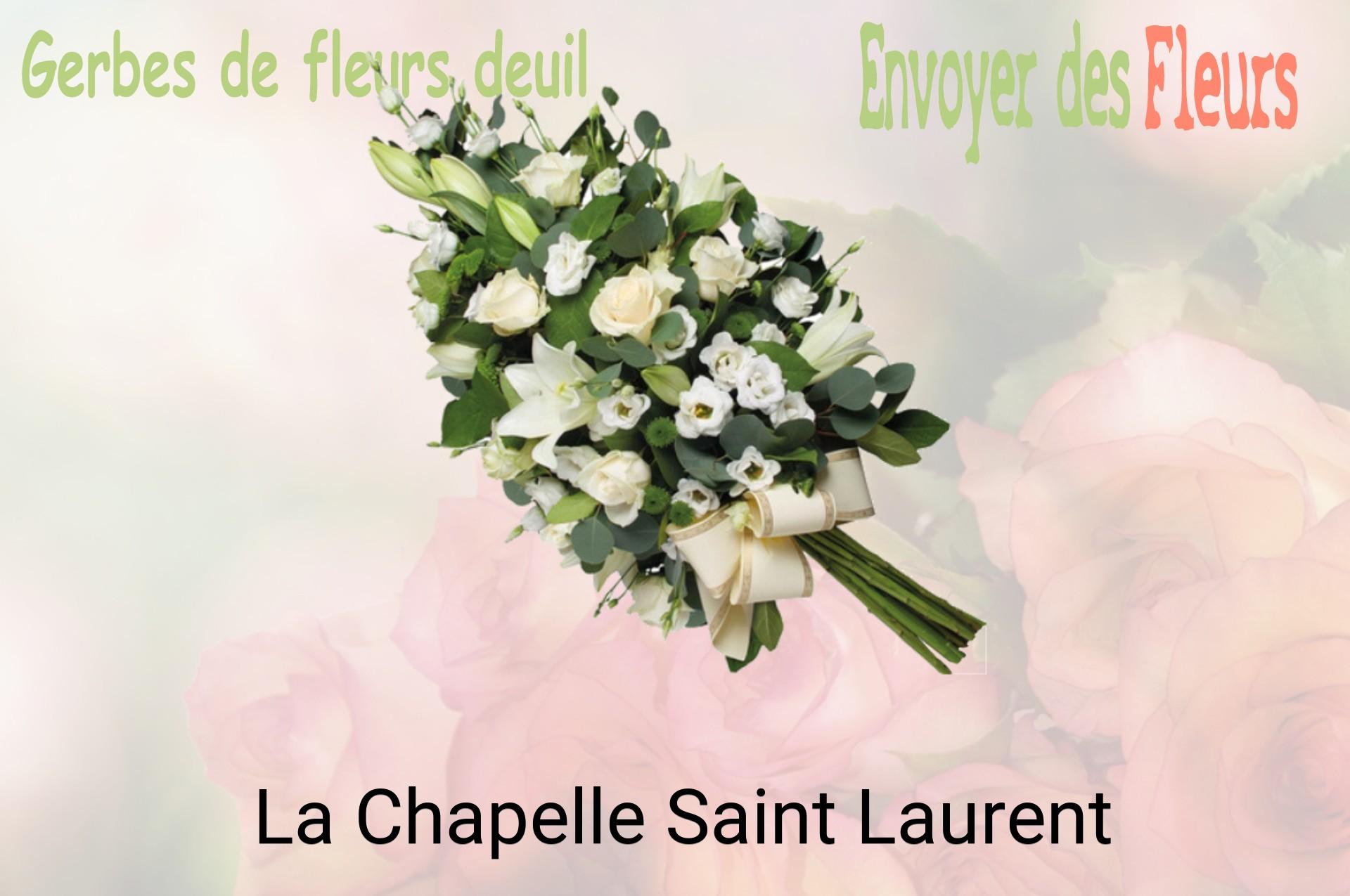 Gerbe de fleurs de deuil livrée à La Chapelle-Saint-Laurent